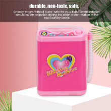 Kids Simulation Electric Mini Washing Machine Toy, Pink, Battery Operated