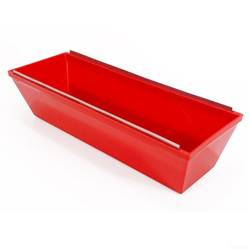 14 Inch Abs Plastic Drywall Mud Pan With Stainless Steel Scraper, Tapered Sides And Sheared Edges For Construction Workers And Painters 9105992165575