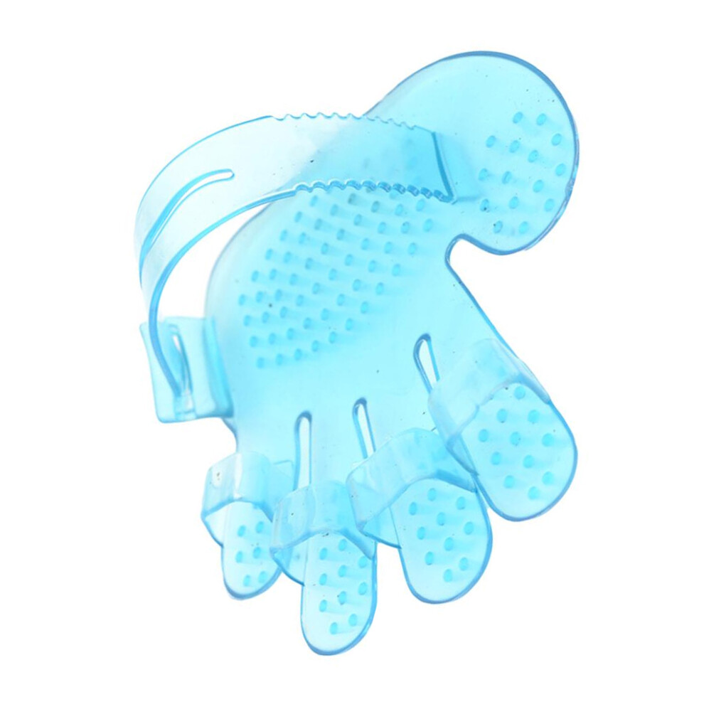 (Blue) Pet Bath Massage Glove Rubber Hair Brush Home Pets Grooming Health-image-OPC-PN2SVNR-NEW