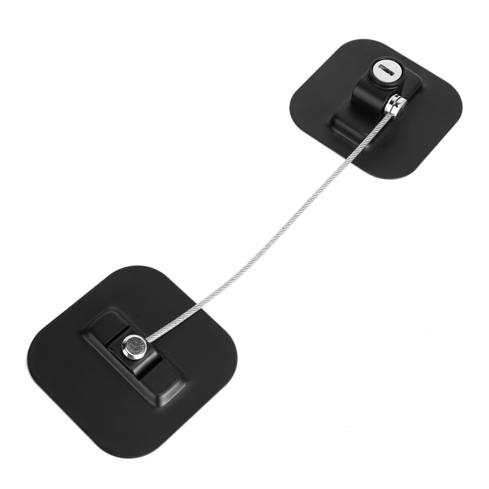 Secure Black Abs Lock System With Key For Fridge Closets & Cabinets 4141362562075