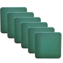 Posavasos elegantes de cuero, posavasos de cuero sintético de alta calidad, juego de 6 con superficie antideslizante, diseño cuadrado clásico,