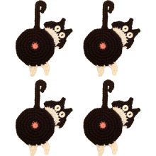 Saugfähige, handgewebte Untersetzer, einzigartiges Kätzchen-Design, Geschenk für Katzenliebhaber, vielseitig einsetzbar, rutschfest,