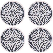 Coaster for Drinks, Absorbent Ceramic Stone Mat with Decorative Design for Easy Cleaning, Non-Slip Bottom Ensures Stability for Your Glassware in the