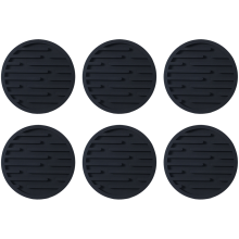 Abwaschbare Silikonuntersetzer, geriffeltes Design, hitzebeständig, für Couchtisch, Schreibtisch, Homeoffice (Set)
