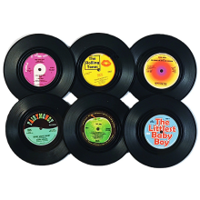 Vinyl-Schallplatten-Untersetzer für Musikliebhaber, rutschfestes Design mit Gummirückseite, schützen Möbel vor Hitze und Feuchtigkeit,