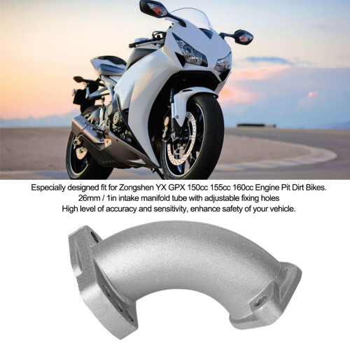 26mm Aluminum Intake Pipe for 150cc 155cc 160cc Pit Bikes 2