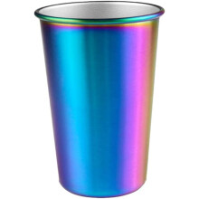 Copos de festa em aço inoxidável iridescente, inquebráveis e reutilizáveis, com design elegante e contemporâneo para uso interno e externo,