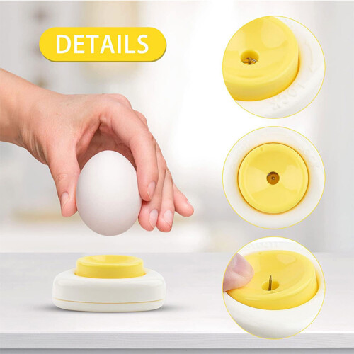 Retractable Pin Egg Piercer, Durable ABS Material, Stainless Steel Needle for Consistent Egg Shell Removal 2
