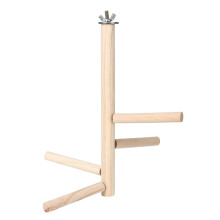 Wooden Bird Cage Stand Parrot Perch Resting Rack 26x23.5x23.5cm