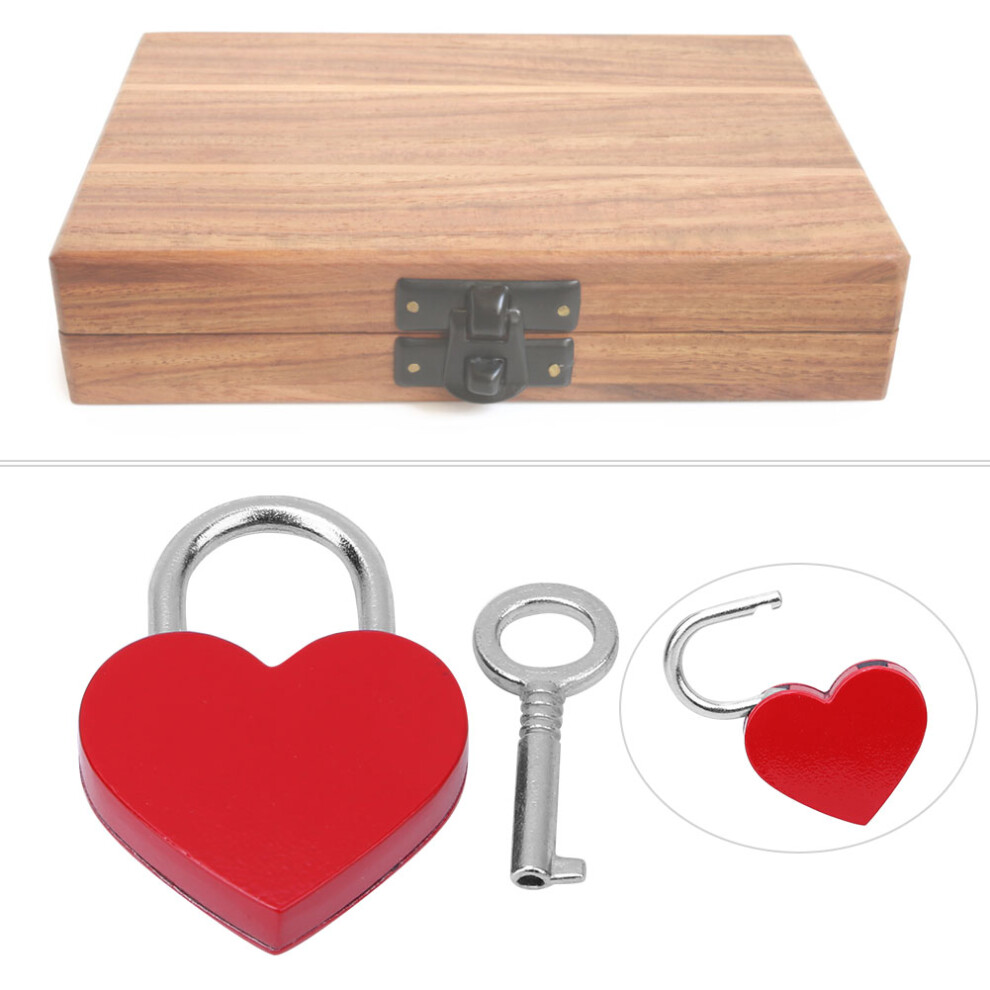 2 Sets Heart Lock Metal Colorful Padlocks 30X39mm With Keys 7901362567879