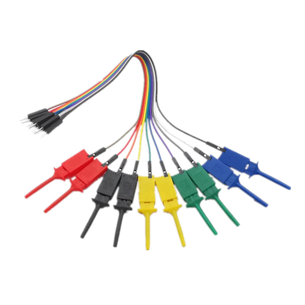 20Cm 10 Needle Hook Clamp Probe Cable Test Lead 5 Colors Cable Clamp Kit Replacement Hook Clamps Heavy Duty 9067246826246