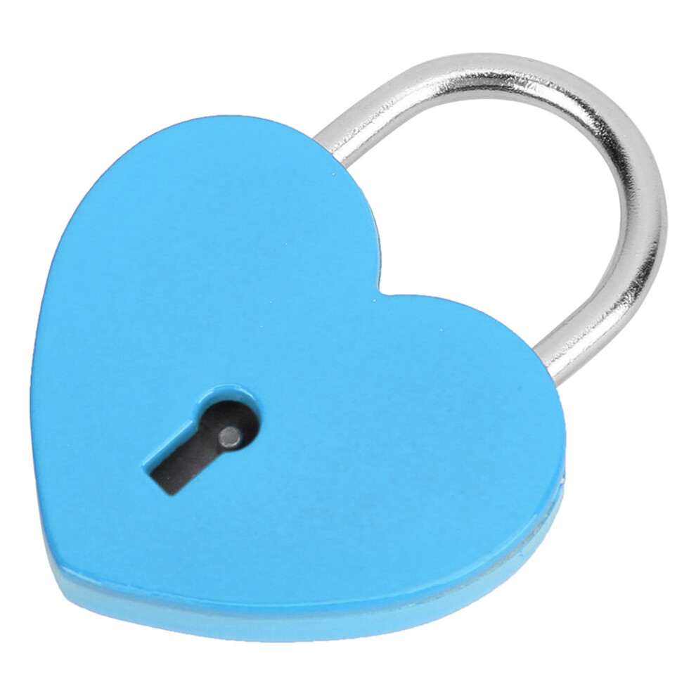 Safe Metal Heart Lock Padlock 45X59mm With Key For Household & Crafts Blue 3601362568114