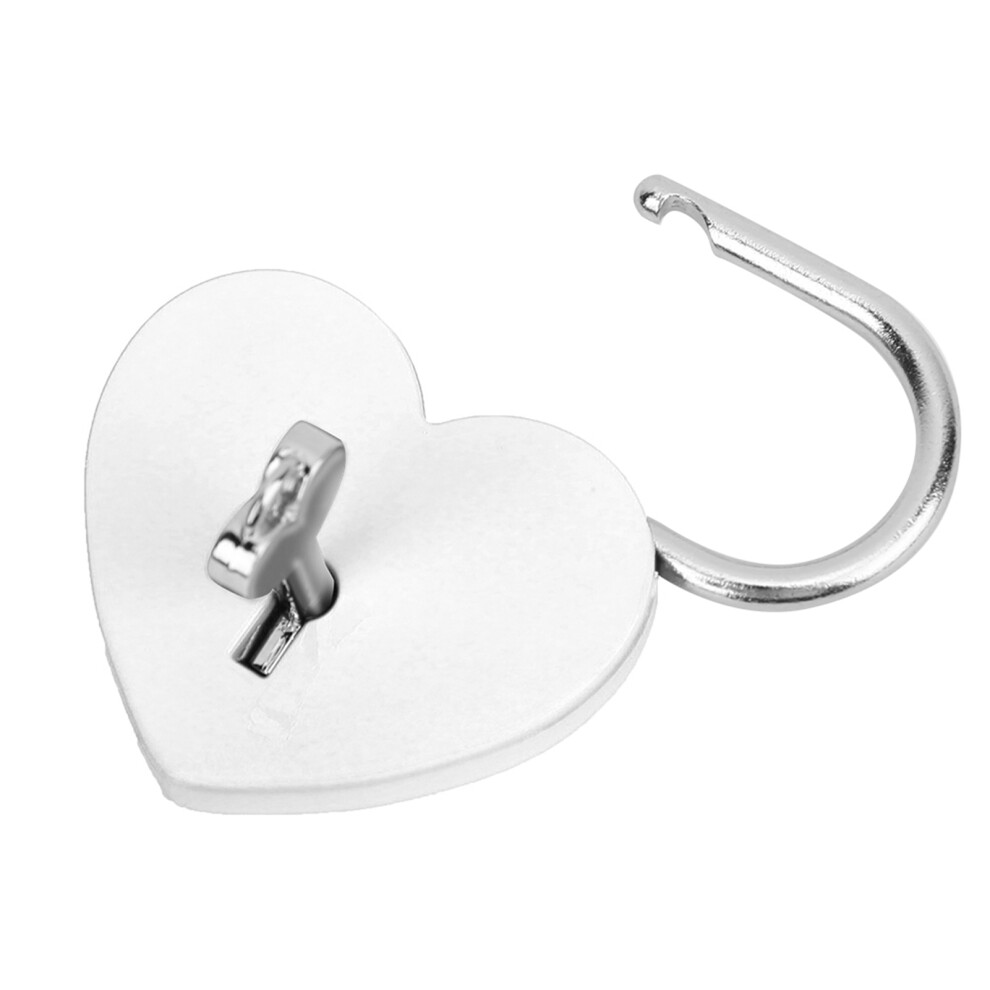 Cadenas CåUr Mã©Tal Colorã© Avec Clã© 45X59 Mm - Blanc 8461362567976
