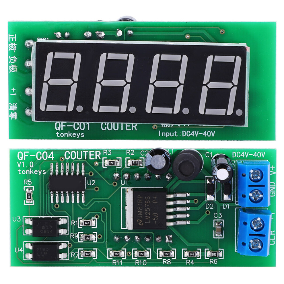 Qf C04 Dc4-40V 4 Digit Digital Counter Module With Memory High Accuracy 7631362568827