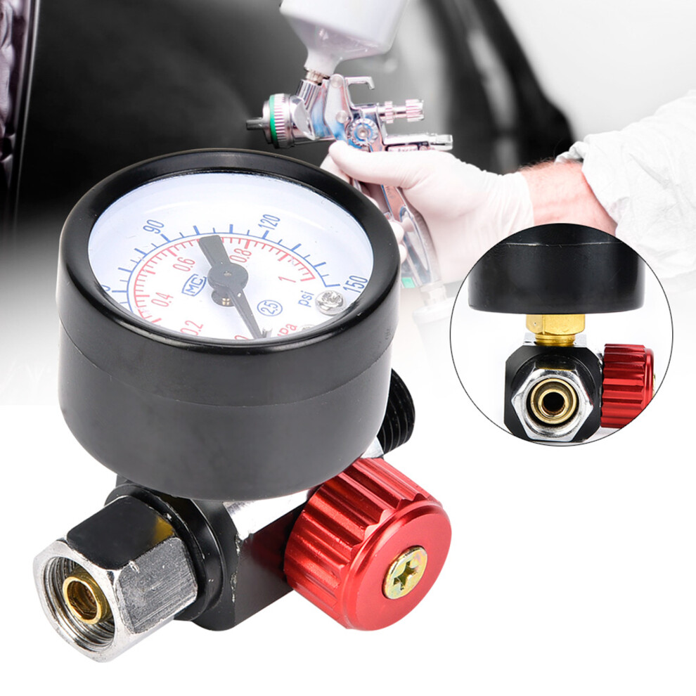 Compact 1/4In Bsp Aluminium Air Regulator With Pressure Gauge 8721362568336