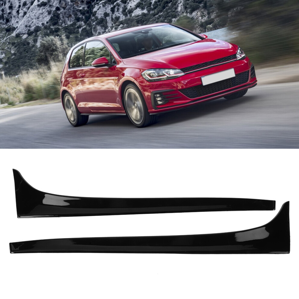 2Pcs Abs Rear Window Wing Spoiler Fits Golf 7 - Color Durable Black 3301362569585