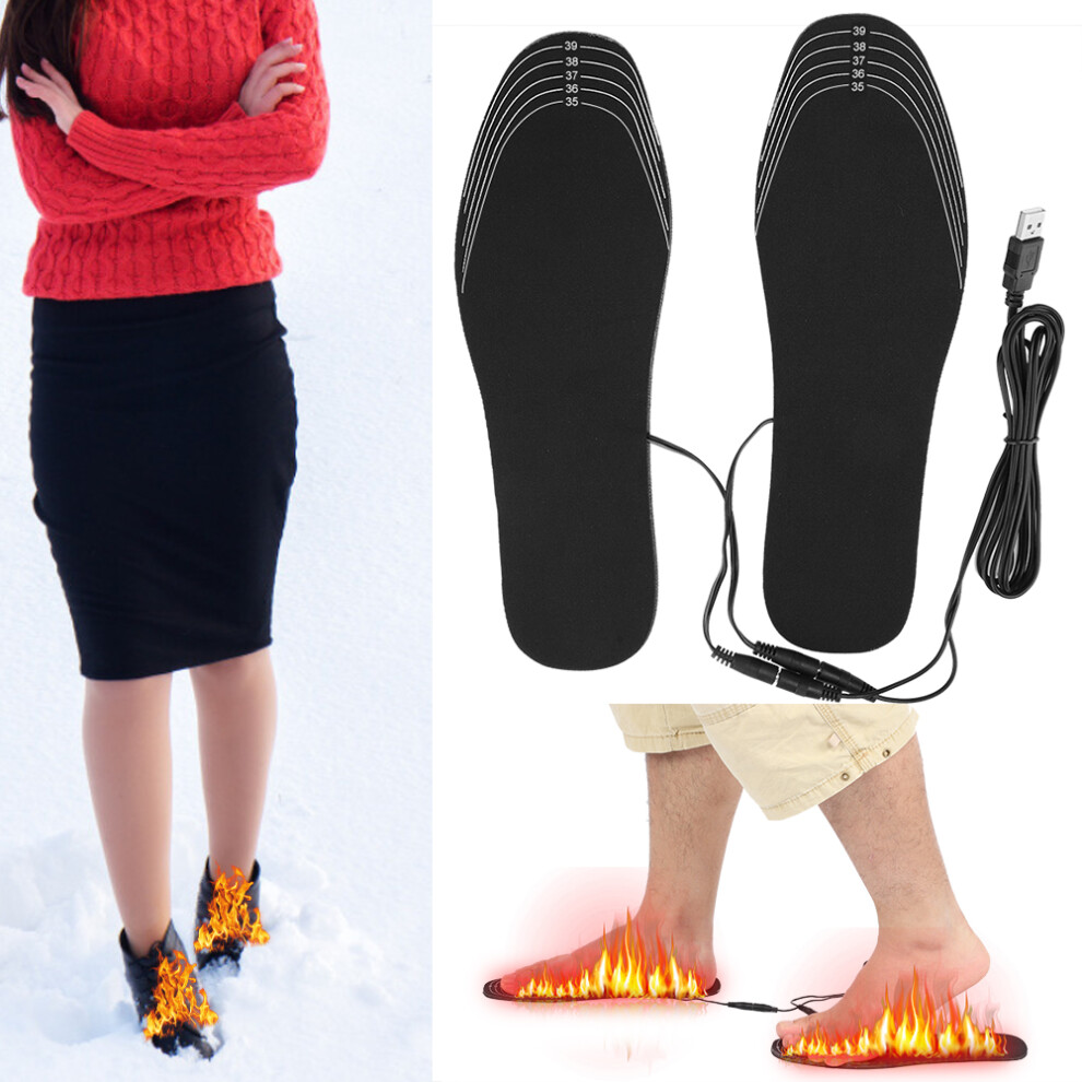 Rechargeable USB Heated Insoles for Cold Weather Foot Warming Pad for Outdoors