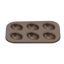 Kokkens valg, bakeform med 12 hulrom: Non-stick-form for feilfri fransk bakverk, bakeform i karbonstål som sikrer kort steketid og
