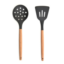 Ergonomisk håndtak med hullsleiv for matlaging, sømløs design i ett stykke, non-stick matlaging, skumfilter, oppvaskmaskinsikker, høy