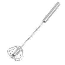 Batedor de Ovos e Leite Semi-Automático, Material de Aço Inoxidável de Alta Qualidade para Casa, Restaurante e Padaria, Fácil de Limpar