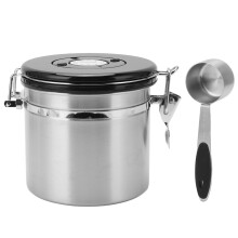 Contenitore per caffè in acciaio inox per chicchi di caffè con design ermetico per l'organizzazione della dispensa in cucina, tenuta all'aria