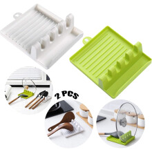 Skeholder med foldbar grydelågsholder, non-stick, holdbar, varmebestandig, multifunktionel, nem at rengøre, pladsbesparende, ideel til køkkener, 2