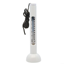 Water Temperature Gauge with Rope, Celsius or Fahrenheit, Sturdy ABS Construction (White)