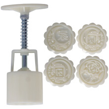 Kitchen Artisan's Choice, DIY-Keksstempel-Mondkuchenform-Set für vielseitige Kreationen, Gebäckwerkzeug-Mondkuchenformer mit verstellbarem Griff