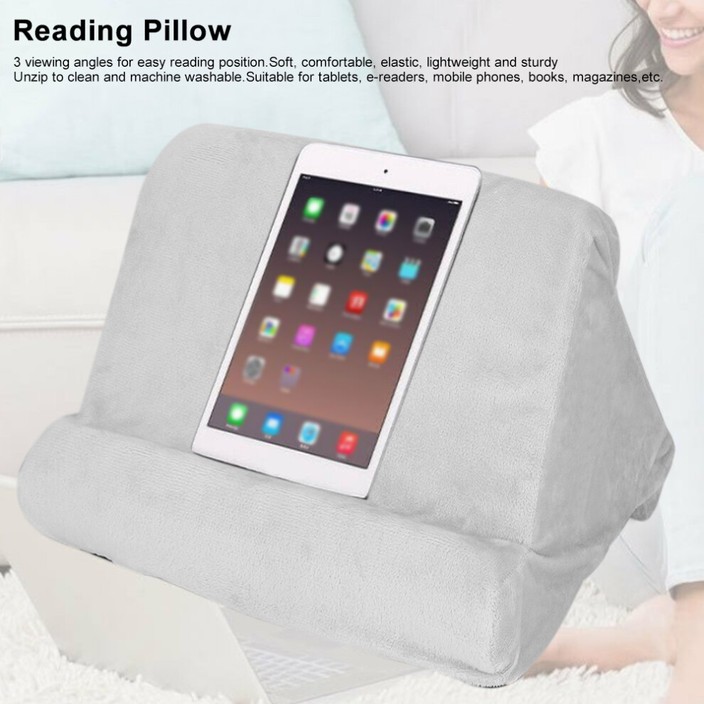 Multi-Angle Soft Tablet Stand Pillow - 27X25x23cm Gray 9301362572534