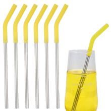 Pailles en acier inoxydable sans BPA, pailles droites en métal pour boissons froides, pour une expérience de dégustation rafraîchissante et sûre