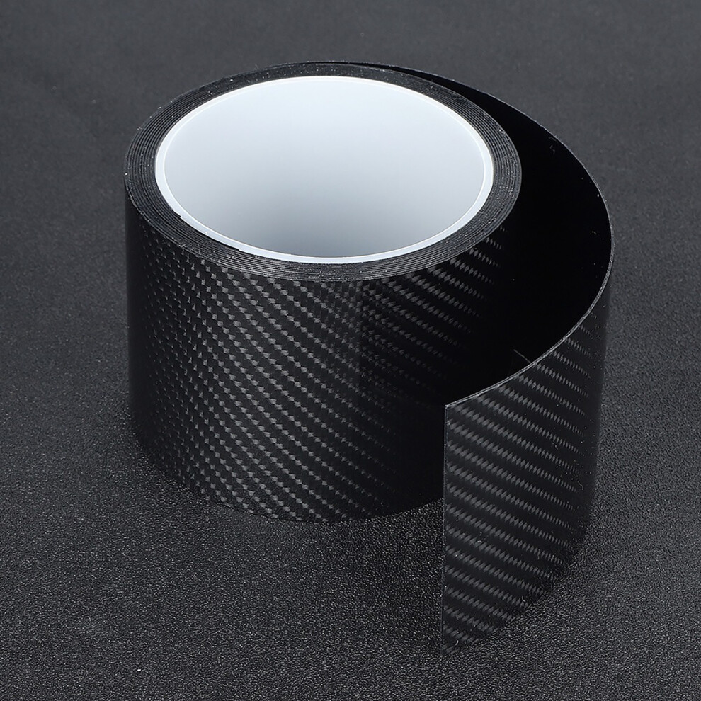 Durable 7Cm X 3M Carbon Fiber Car Door Edge Guard Anti-Scratch Film Black 3581362572727