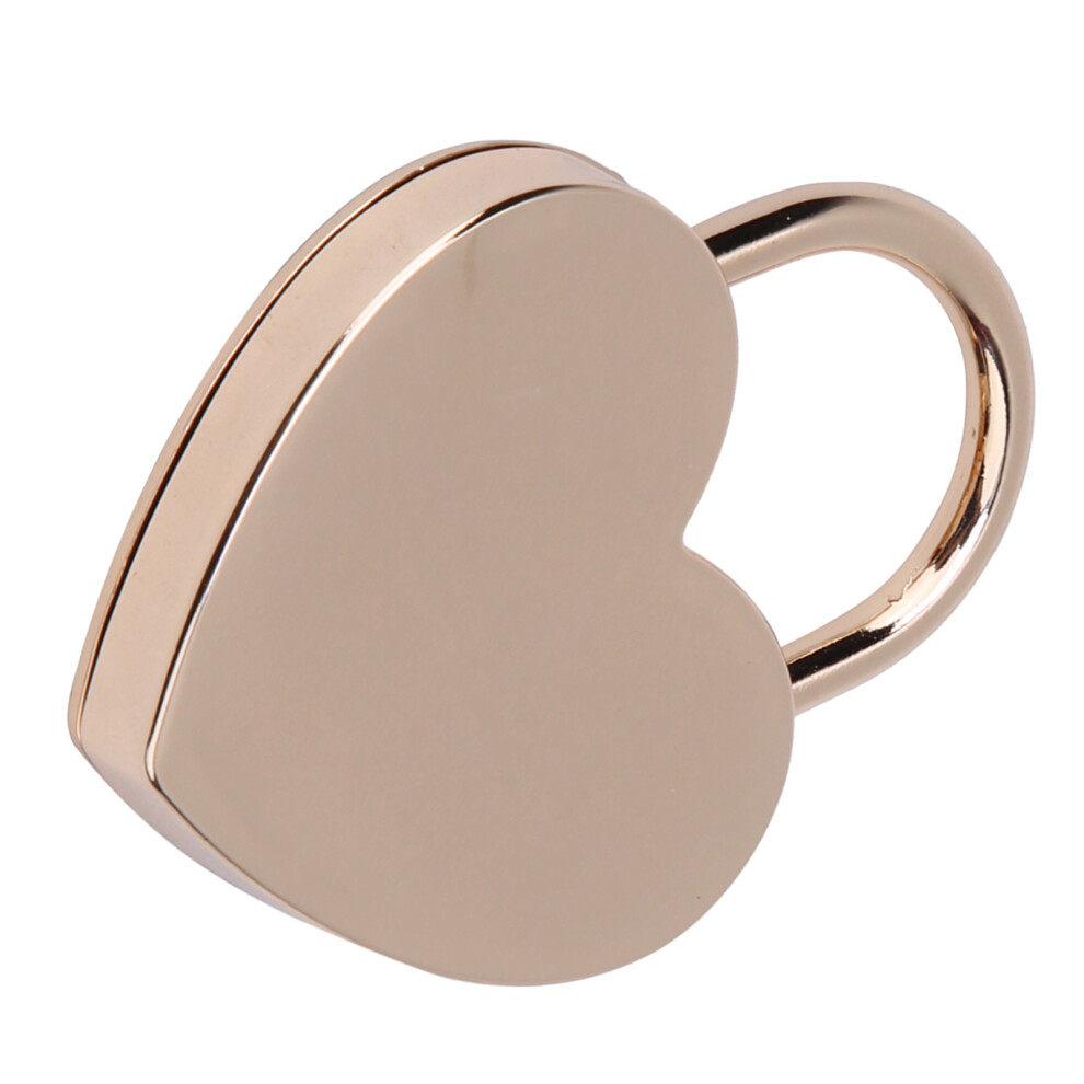 Rose Gold Heart Lock Padlock 45X59mm With Key Vintage Metal Craft Supplies 5081362572836