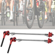 6061 Aluminum + Titanium Bike Quick Release Skewer Set Red, 18x6cm