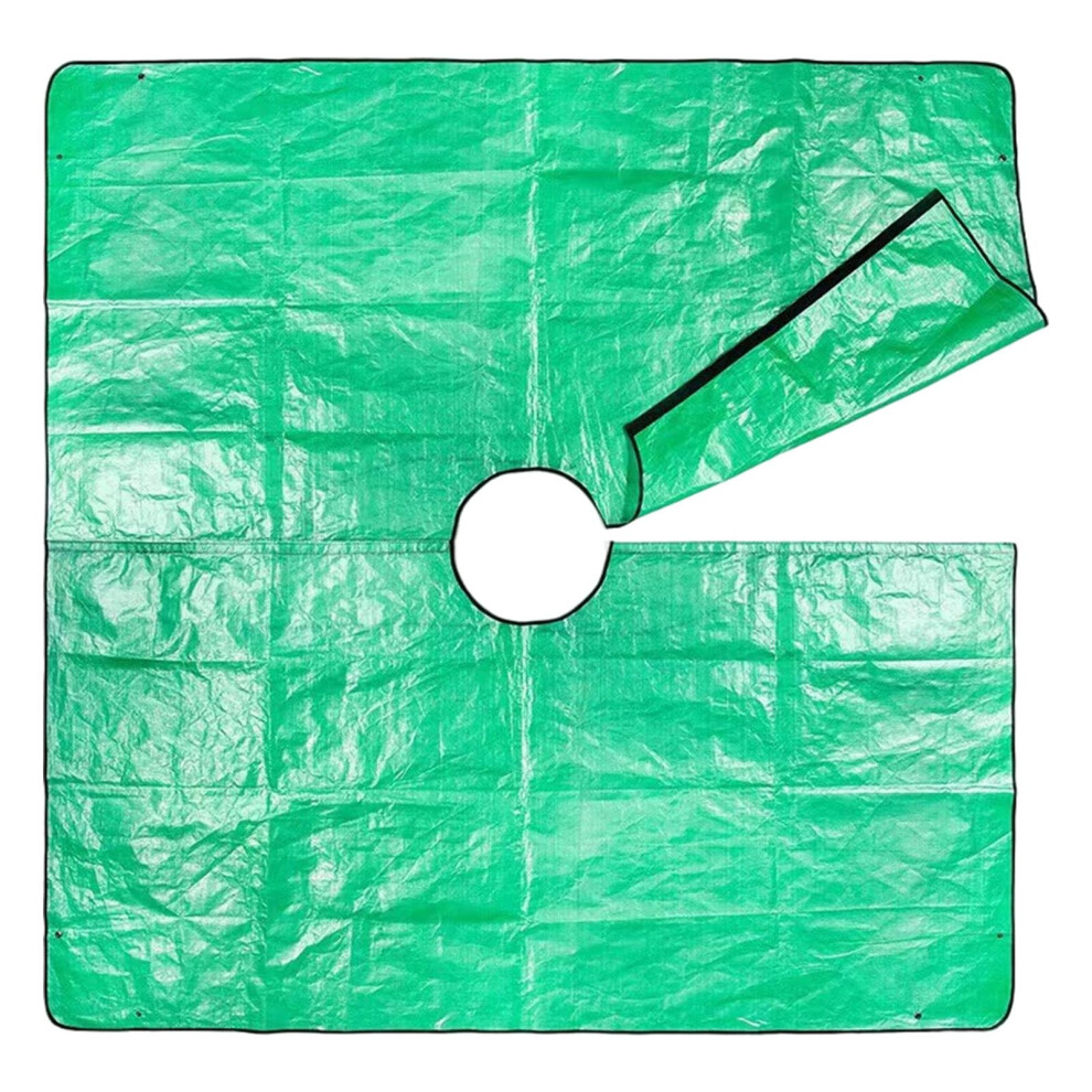 Heavy Duty Garden Landscape Tarp 78.7"X78.7" For Pruning Tasks With 12 Inch Central Hole And Secure 4 Corner Buckles Waterproof Garden Tarp 9105992167203