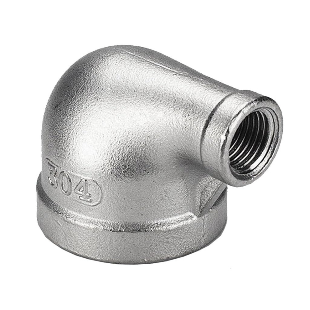 1Pcs 304 Stainless Steel 90 Degree Reducer Elbow, 1/4" 3/8" 1/2" 3/4" 1" 1-1/4" Female Threaded Ss304 Connector Pipe Fitting(1L2 To 3L8 Inch) 9323874049359