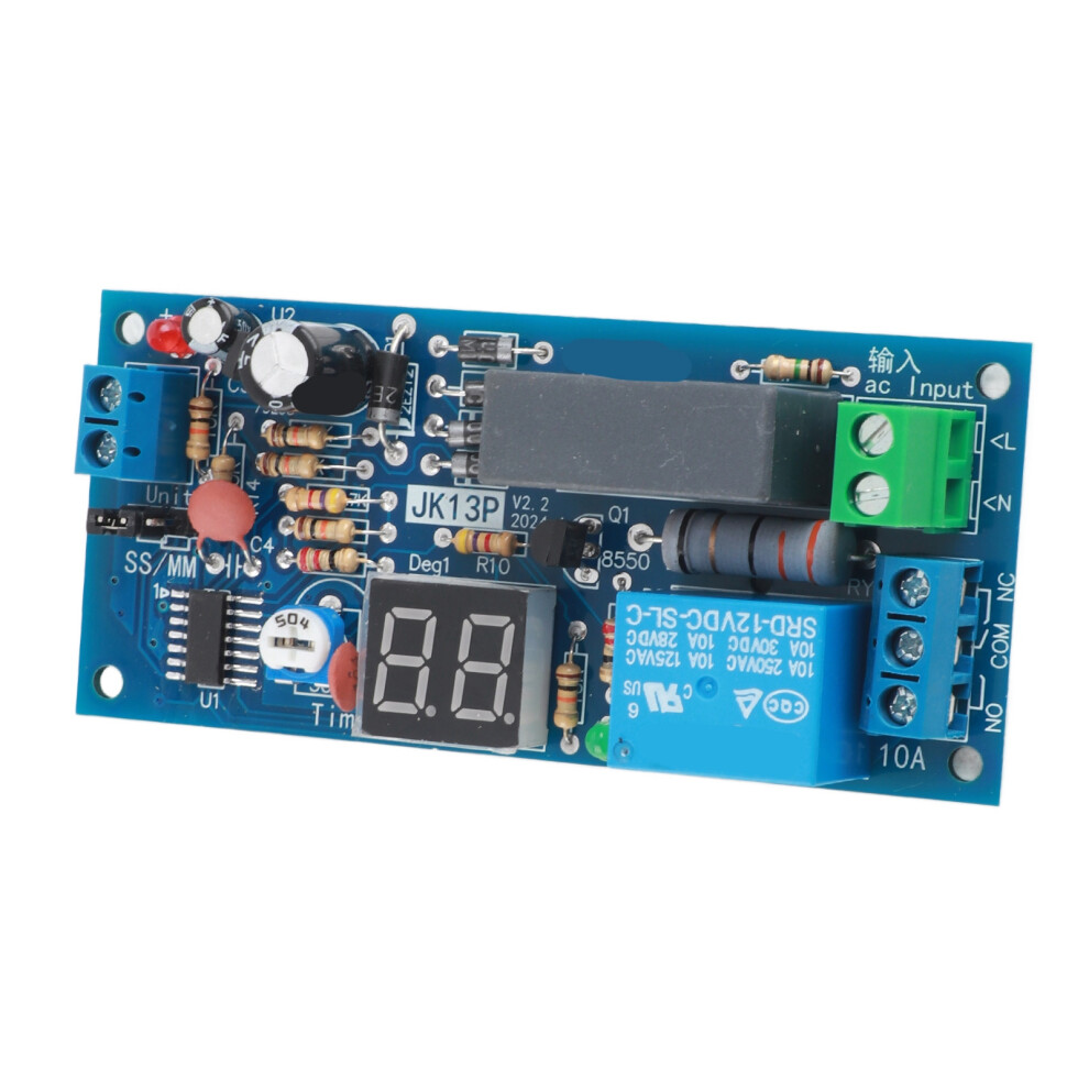 220V Ac Delay Timer Relay Module 1-99 Sec/Min Adjustable Delay Timer 8711362575083
