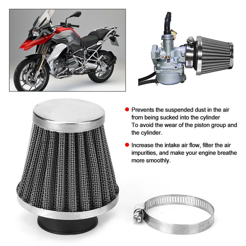 Mushroom Head Steel Air Filter For Motorcycles, 39Mm/1.54In 4001362575218