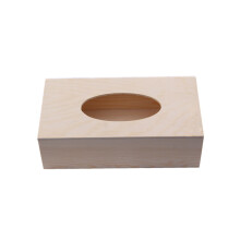 Dispensador de guardanapos de mesa com entalhe artístico em 3D, caixa de madeira em branco para decoração DIY, caixa retangular inacabada para