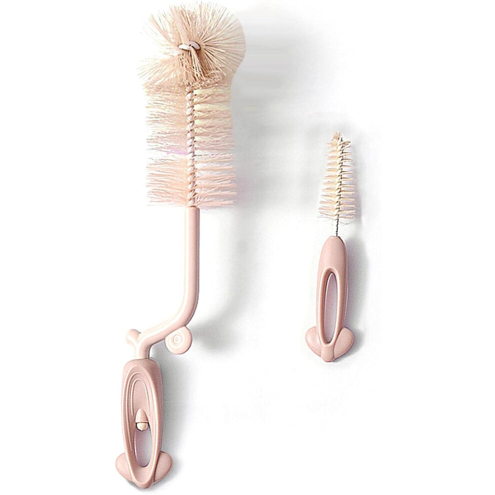 Silicone Baby Bottle Brushes, Hygienic and Scratch-Free, Deep Container Cleaning Tools with Removable Brush Head, Dishwasher Microwave Safe