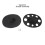 Round Plastic Hair Brush Holder Black Display Rack for Styling Tools 4