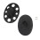 Round Plastic Hair Brush Holder Black Display Rack for Styling Tools 15