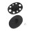 Round Plastic Hair Brush Holder Black Display Rack for Styling Tools 8