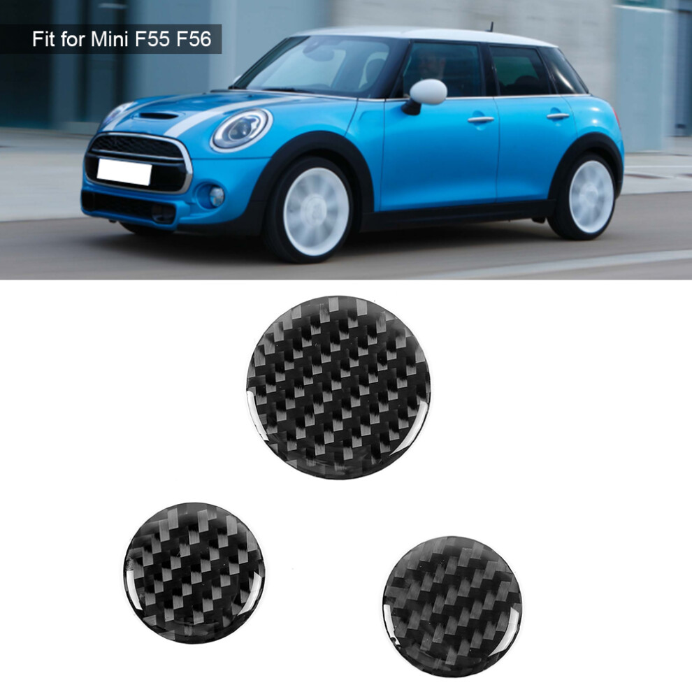 3Pcs Carbon Fiber Multimedia Knob Cover Trim For Mini F55 F56 Left Hand Drive 4361362573776