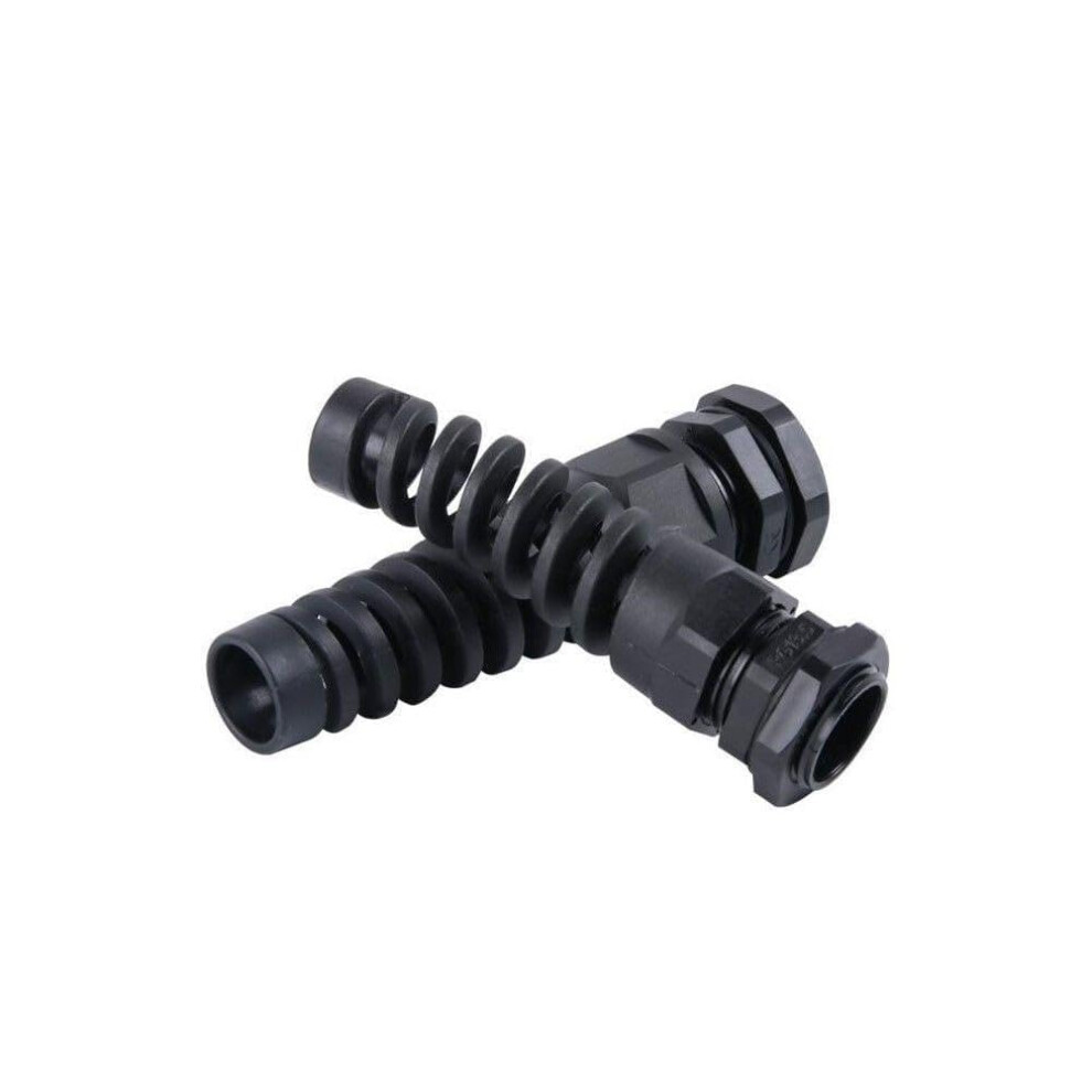 5Pc Spiral Strain Relief Connectors For Ip67 Waterproof Cable Applications (Pg7-White) 9323874050072
