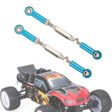 6 Stück 81 mm Verstellbare Aluminium RC-Servolenkungsstangen Set für 1/10 Autos Blau