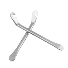 6Pcs Steel Tire Levers Ergonomic Curved Cycling Tyre Spoons Bike Repair Tools for Road Mountain Bicycles Home Shop Travel Silver