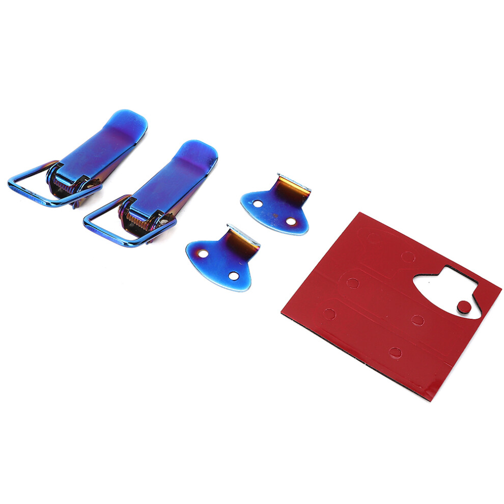 Universal Security Car Hood Lock Clip Quick Release In - Durable Iron Blue 5081362581371