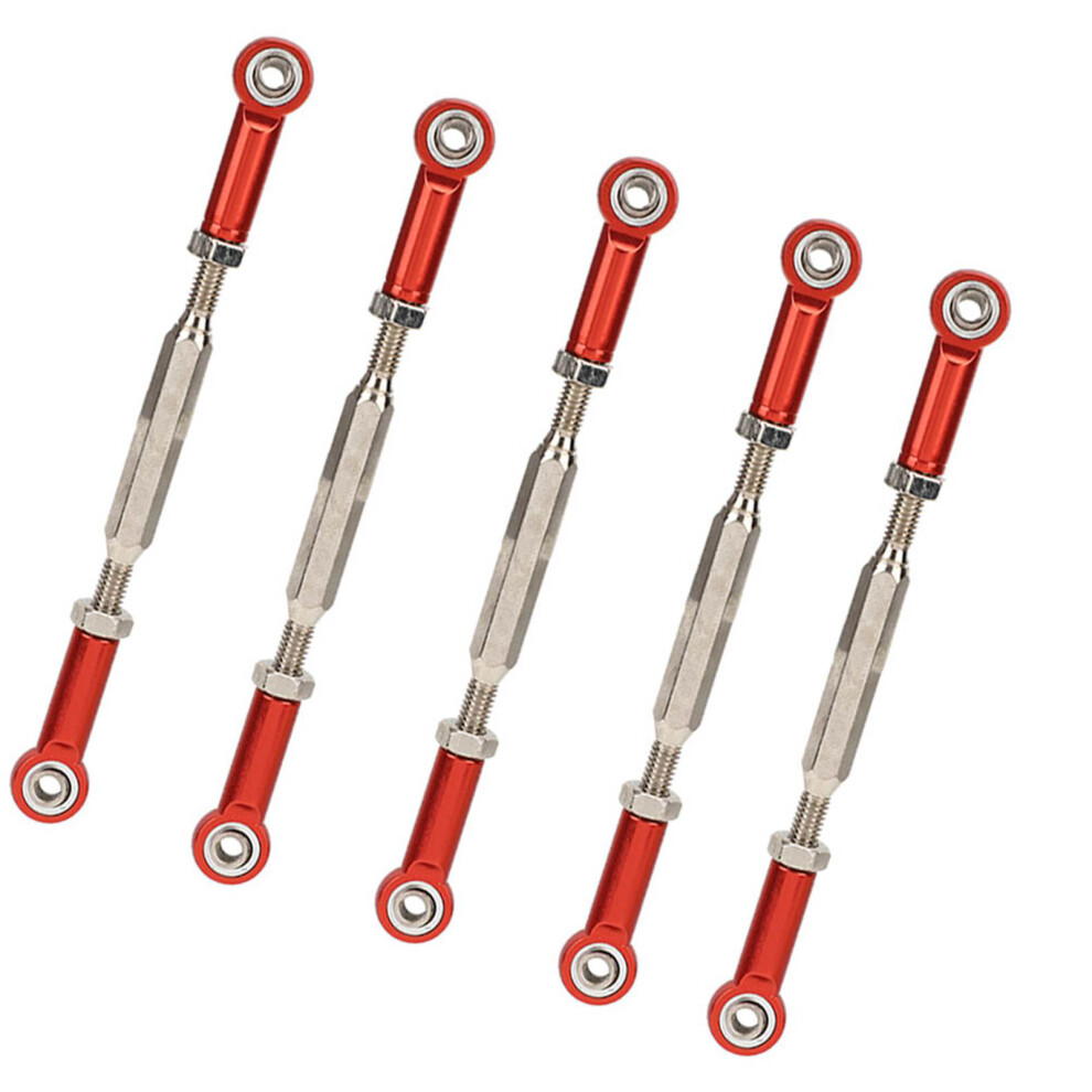 6Pcs 88Mm Aluminum Alloy Adjustable Turnbuckle Push Rods For Rc Car Red 9481362580699
