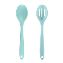 Empfehlung des Küchenchefs: Silikon-Kochlöffel, antihaftbeschichtet, hitzebeständig, ergonomisches Design, spülmaschinenfest, 2-teilig, Nylon,