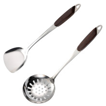 Utensílio de cozinha resistente ao calor, design ergonômico, colher perfurada em aço inoxidável com cabo antiderrapante, utensílio de cozinha